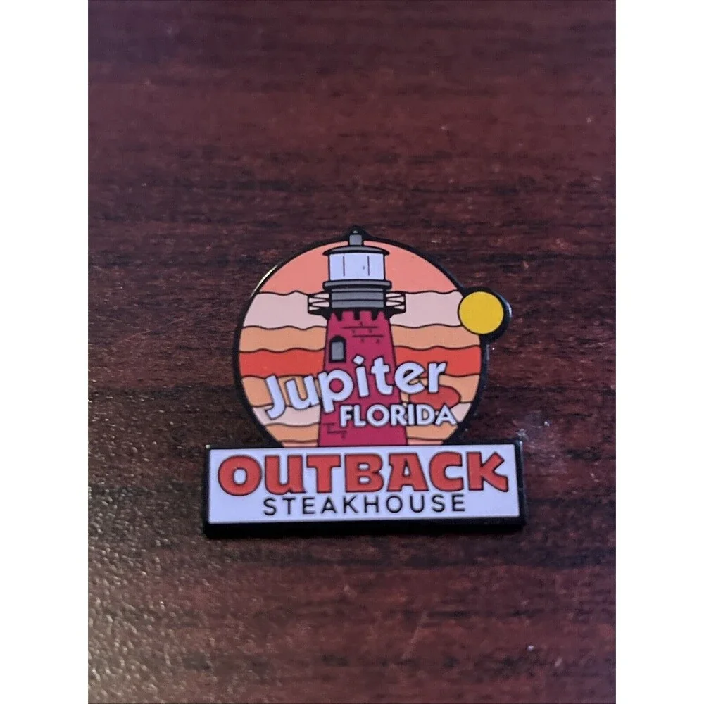 Outback Steakhouse Jupiter Florida Lighthouse Sunset Lapel Hat‎ Pin